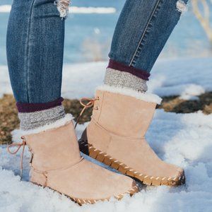 NEW MUK LUKS Flexi Albany Women's Suede Winter Boots Wool Lining